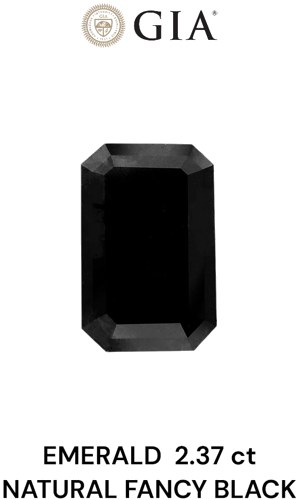 2.37 carat Fancy Black-VVS2 Natūralus Emerald Deimantas (1)