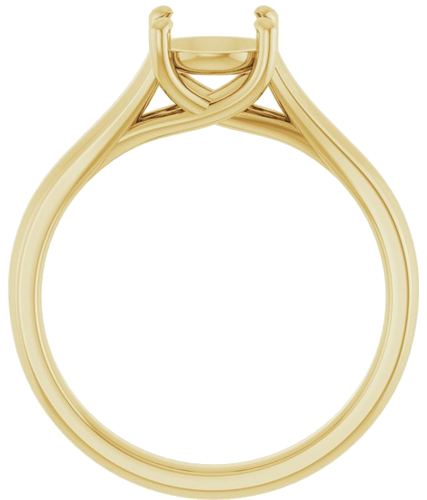 14K Yellow 6.5 mm Round Solitaire Engagement Ring Mounting (2)