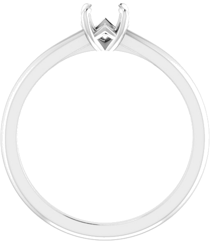 Sužadėtuvių Žiedas „Solitaire“ 585 Baltojo Aukso Round 5.2mm (2)