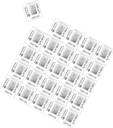 25 x 1 гр. Платинени кюлчета Multigram Fortune PAMP (5)