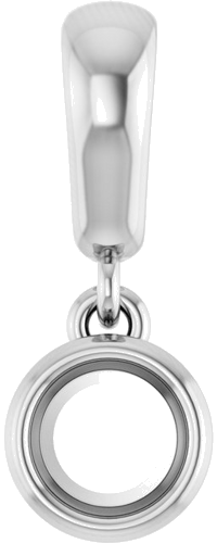 Pakabukas „Bezel-Set“ 585 Baltojo Aukso Round 4.1mm (1)