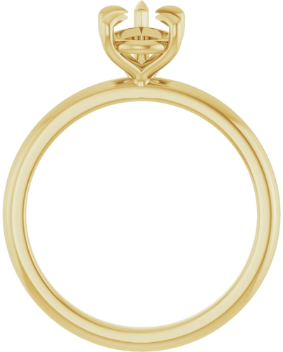 14K Yellow 9x6 mm Pear Solitaire Engagement Ring Mounting (2)