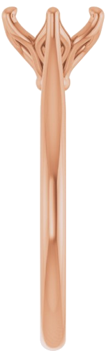 Sužadėtuvių Žiedas „Solitaire“ 585 Rožinis Aukso Round 7mm (4)