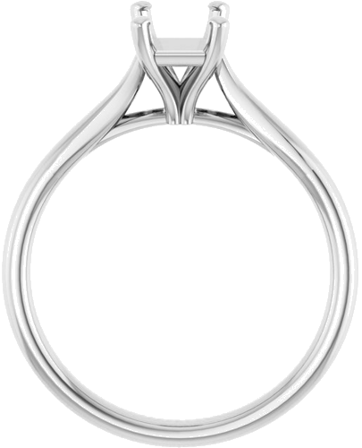 Platinum 7x5 mm Emerald Engagement Ring Mounting (2)