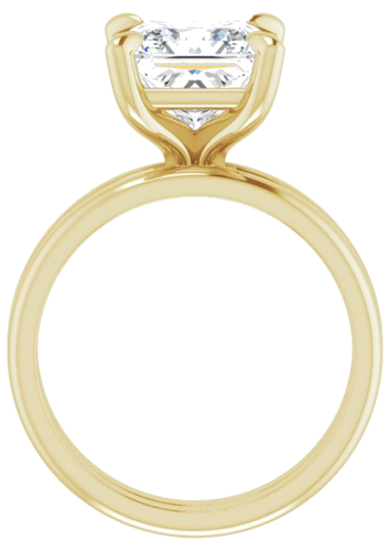 Sužadėtuvių Žiedas „Solitaire“ 585 Geltonojo Aukso Square 8mm (7)