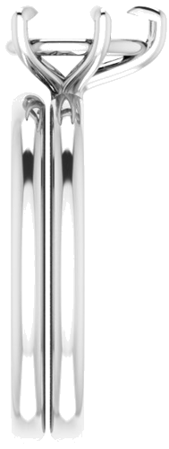 14K White 9x6 mm Pear Solitaire Engagement Ring Mounting (9)