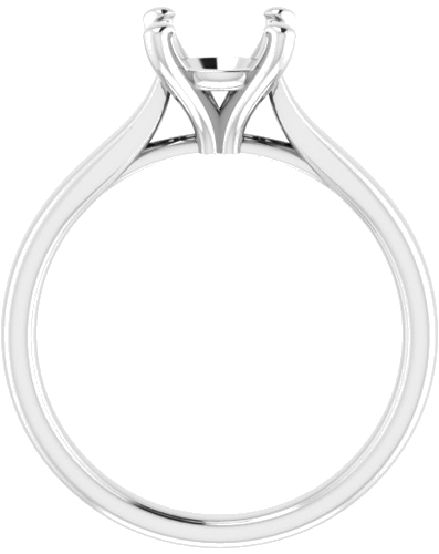 14K X1 White 7.4 mm Round Engagement Ring Mounting (2)