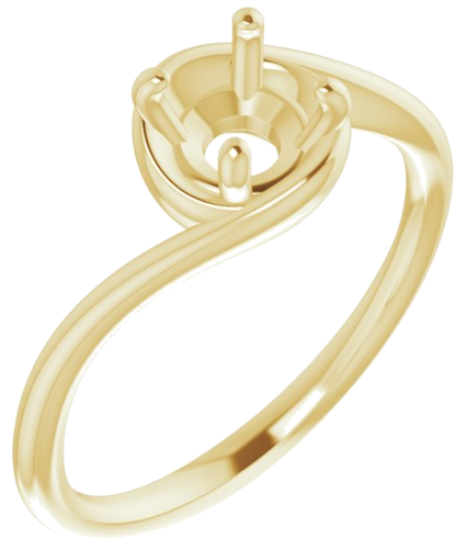 14K Yellow 5.8 mm Round Engagement Ring Mounting (1)