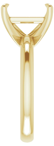 14K Yellow 10x8 mm Emerald Solitaire Engagement Ring Mounting (4)