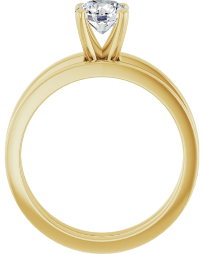 Sužadėtuvių Žiedas „Solitaire“ 585 Geltonojo Aukso Round 5.8mm (7)