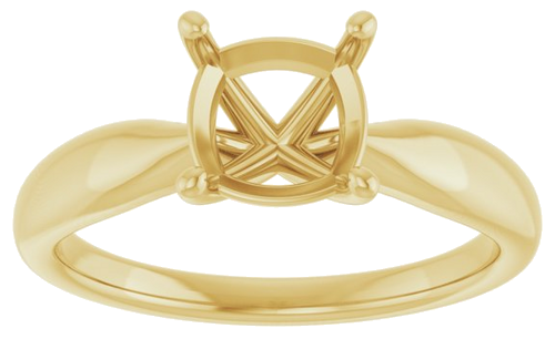 Sužadėtuvių Žiedas „Solitaire“ 585 Geltonojo Aukso Cushion 7mm (3)