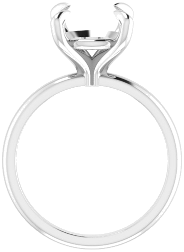 Platinum  10 mm Round Solitaire Engagement Ring Mounting (2)