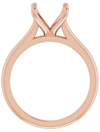 14K Rose 9 mm Round Solitaire Engagement Ring Mounting (2)