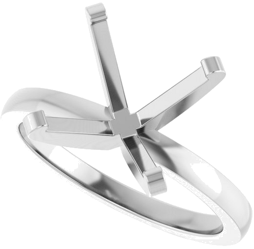 Sužadėtuvių Žiedas „Solitaire“ 585 Baltojo Aukso Round 11.2mm (5)