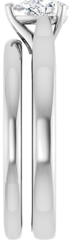 10K White 6x4 mm Pear Engagement Ring Mounting (9)