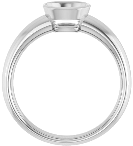 14K White 6.5 mm Round Engagement Ring Mounting (2)