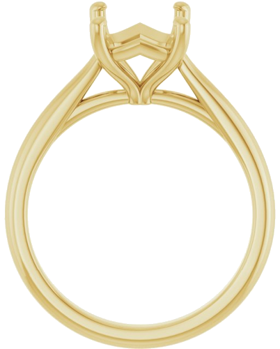 Sužadėtuvių Žiedas „Solitaire“ 585 Geltonojo Aukso Emerald 9mm x 7mm (2)