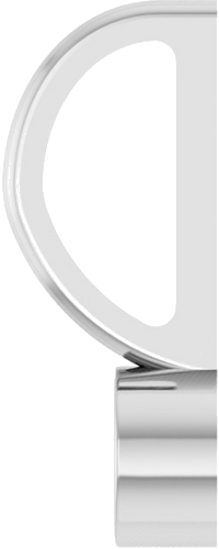 14K White 3 mm Round Solitaire Charm Pendant Mounting (3)