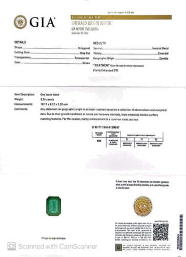 3.34 carat GREEN Smaragdas (1)