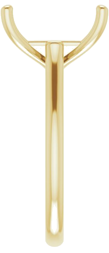 14K Yellow 12x10 mm Emerald Solitaire Engagement Ring Mounting (4)