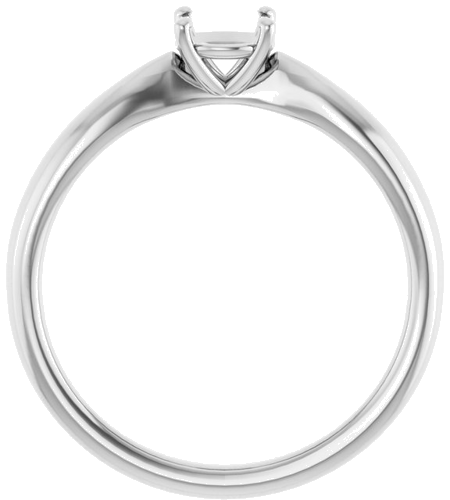 14K White  5.2 mm Round Solitaire Engagement Ring Mounting (2)