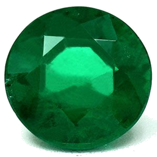 1.37 carat GREEN Round Smaragdas (1)