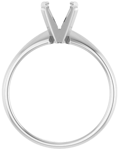 10K White 6.0-6.6 mm Round Solitaire Engagement Ring Mounting (2)