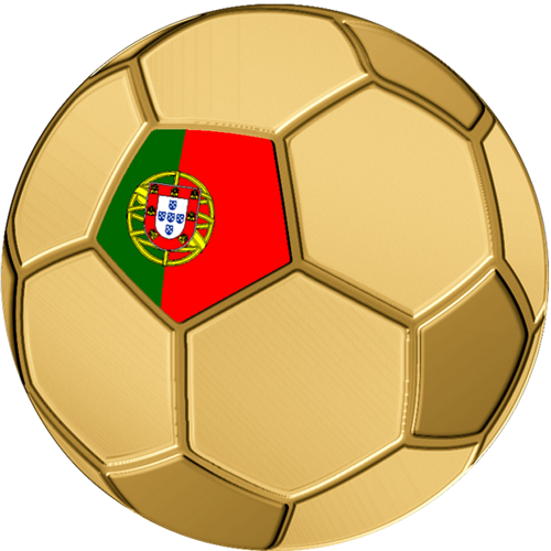 1/1000 oz Football Portugal 3000 frankų Čadas auksinė moneta (1)