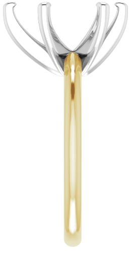 14K Yellow   White  12x8 mm Pear Solitaire Engagement Ring Mounting (4)