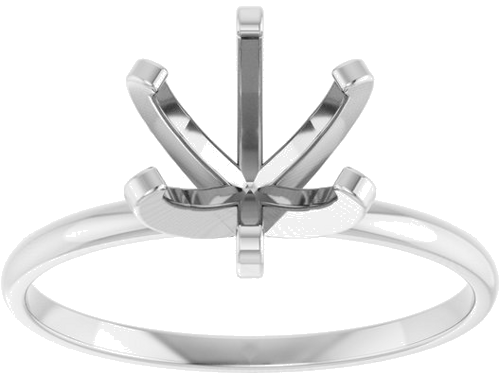 Sužadėtuvių Žiedas „Solitaire“ 585 Baltojo Aukso Round 7.4mm (3)