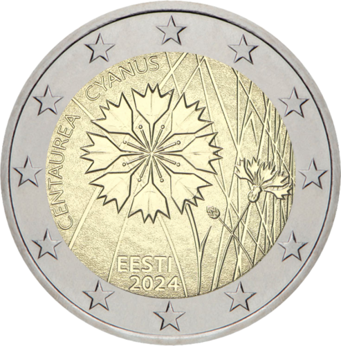 2024 Естония Ръждивец 2 евро монета (1)