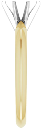 14K Yellow   White 6.5x4.5 mm Oval 6-Prong Solitaire Engagement Ring Mounting (4)