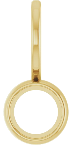 14K Yellow 5 mm Round Solitaire Charm Pendant Mounting (1)