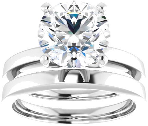 Sužadėtuvių Žiedas „Solitaire“ 950 Platinos Round 9mm (8)