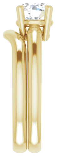 Sužadėtuvių Žiedas „Solitaire“ 585 Geltonojo Aukso Round 6.5mm (9)