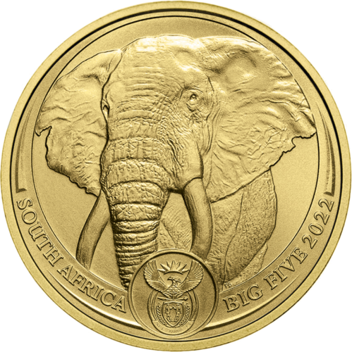 1 oz Elephant (Big Five) 2022 South Africa 9999 Gold Coin (1)