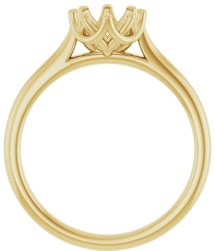 14K Yellow 6.5 mm Round Solitaire Engagement Ring Mounting (2)