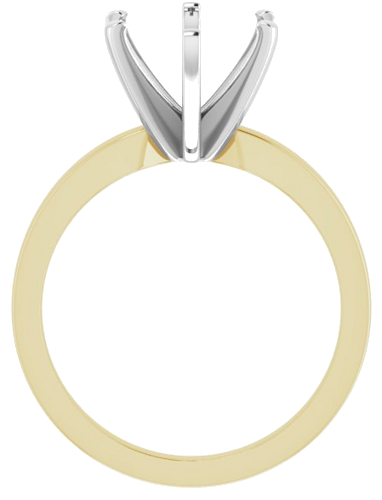 Sužadėtuvių Žiedas „Solitaire“ 585 Baltojo Ir Geltonojo Aukso Oval 11mm x 9mm (2)