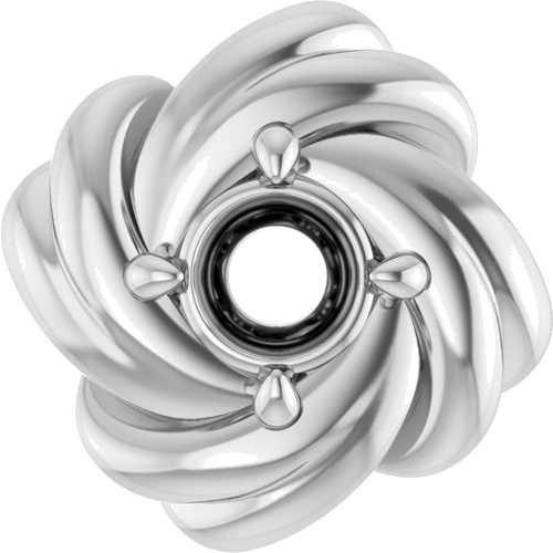 Pakabukas „Knot“ 925 Sidabro Round 3.5mm (1)