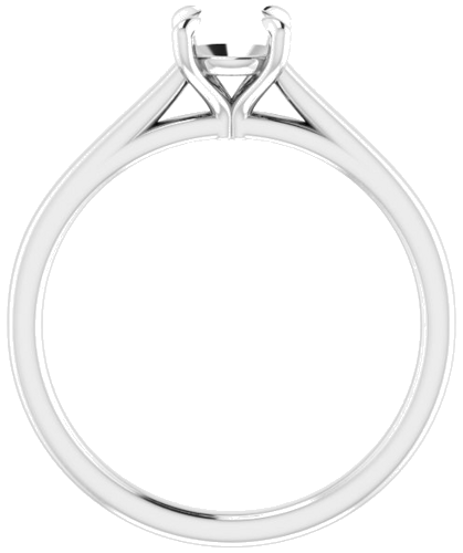 14K White  5.5 mm Round Solitaire Engagement Ring Mounting (2)