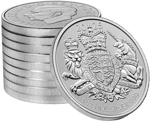 1 oz Королевский герб 2025 Великобритания Серебряная монета (4)