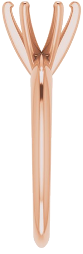 Sužadėtuvių Žiedas „Solitaire“ 585 Rožinis Aukso Round 6.6mm x 7.2mm (4)