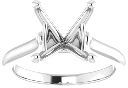 Sužadėtuvių Žiedas „Solitaire“ 585 Baltojo Aukso Oval 12mm x 10mm (3)