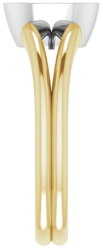 Sužadėtuvių Žiedas „Bezel-Set Solitaire“ 750 Baltojo Ir Geltonojo Aukso Oval 8mm x 6mm (4)