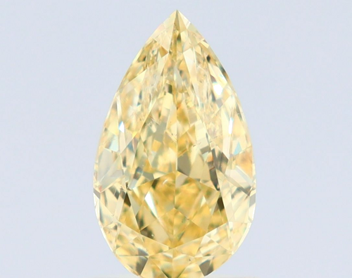 1.0 carat Fancy Yellow-SI1 Natūralus Pear Deimantas (1)