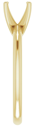 14K Yellow  6 mm Cushion Solitaire Engagement Ring Mounting (4)