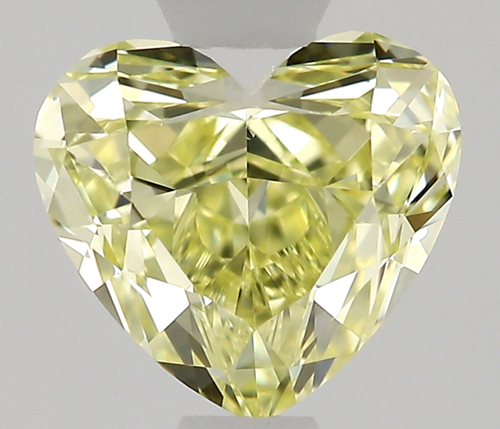 0.53 carat Fancy Yellow-VS1 Natūralus Heart Deimantas (1)