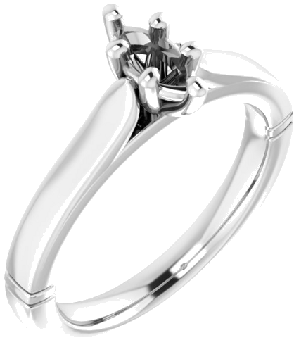 Sužadėtuvių Žiedas „Solitaire“ 585 Baltojo Aukso Marquise 7mm x 3.5mm (1)