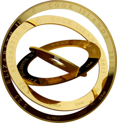 2015 Острови Кук Златна монета от 1 унция Valcambi (3)