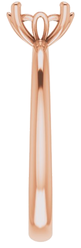 Sužadėtuvių Žiedas „Solitaire“ 585 Rožinis Aukso Oval 7mm x 5mm (4)